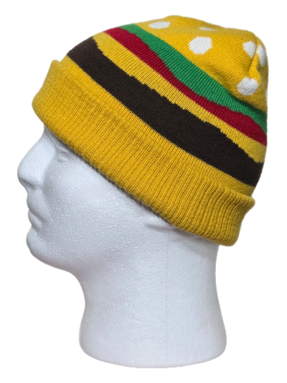 Target Yellow Multicolor Striped Beanie Hat